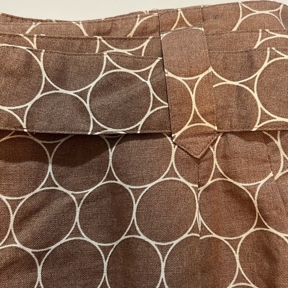 Linen knee length skirt side pockets with removable belt - Picture 3 of 9